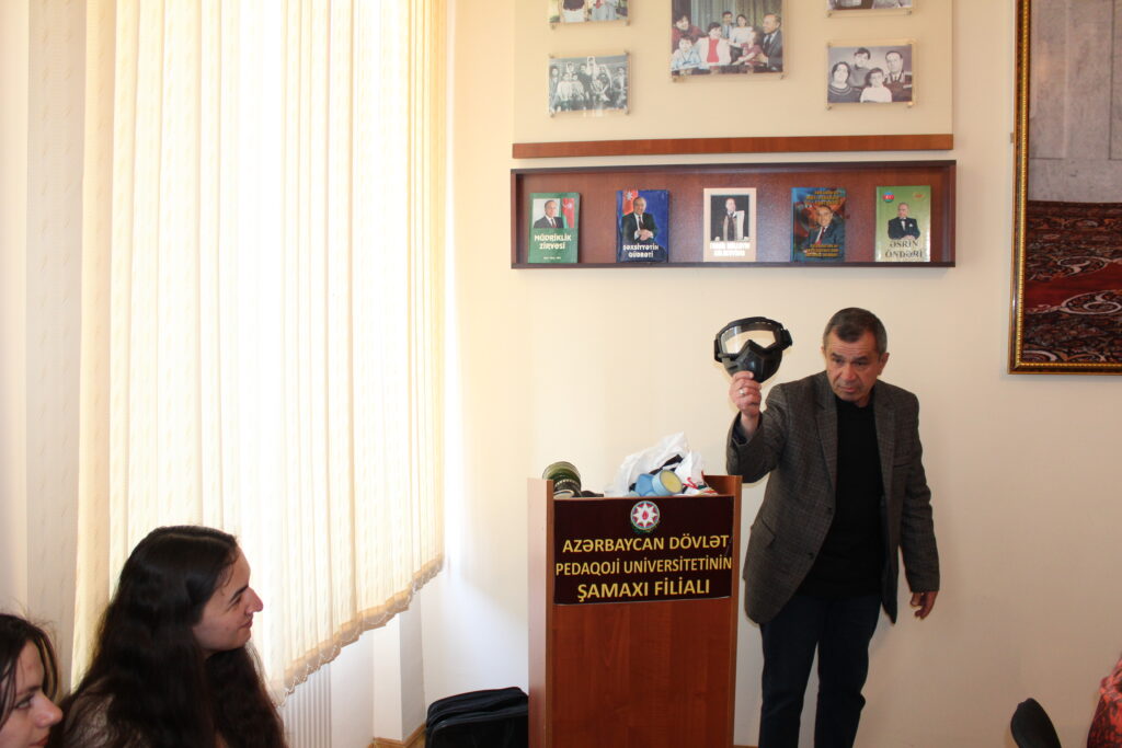 ADPU-nun Şamaxı filialında “Müasir dövrdə nüvə və kütləvi qırğın silahlarından mühafizə üsulları və vasitələri” adlı maarifləndirici tədbir keçirildi.